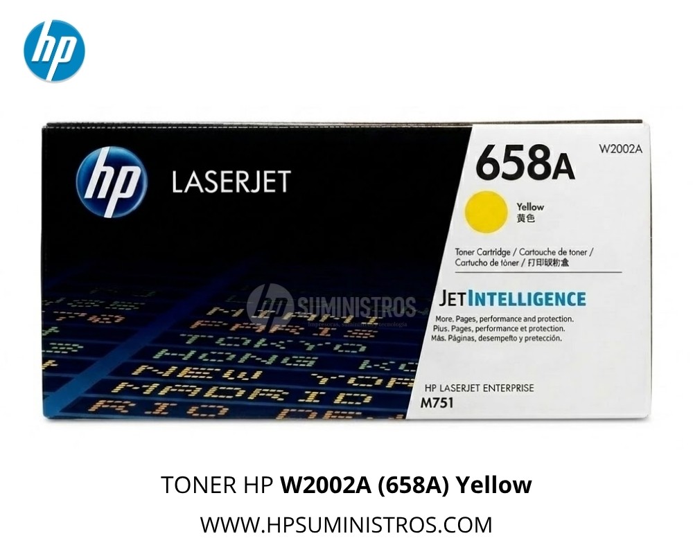 TONER HP W2002A (658A) YELLOW | 6,000 Páginas L.J. M751dn,M751n. - Original