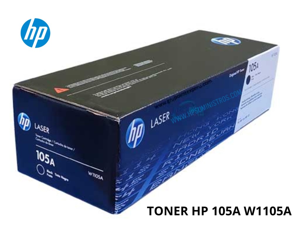 TONER HP W1105A (105A) L.J. 107A BLACK 1,000 PGS.
