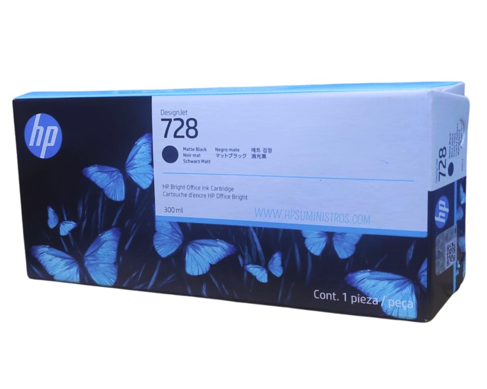 TINTA HP 728 F9J68A (300ML.) MATTE BLACK