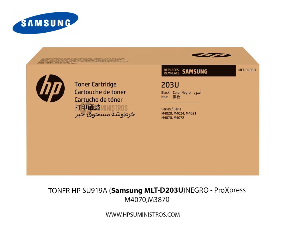 TONER HP SU919A (Samsung MLT-D203U)NEGRO - ProXpress M4070,M3870  - 15K PAG