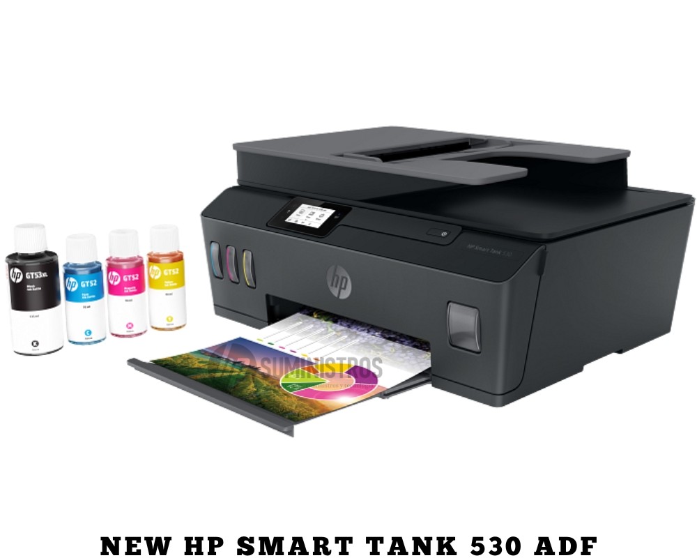 Impresora Multifuncional HP Smart Tank 530 (4SB24A)ADF | Inalámbrica ,WIFI ADF, Tinta Continua, Wi-Fi