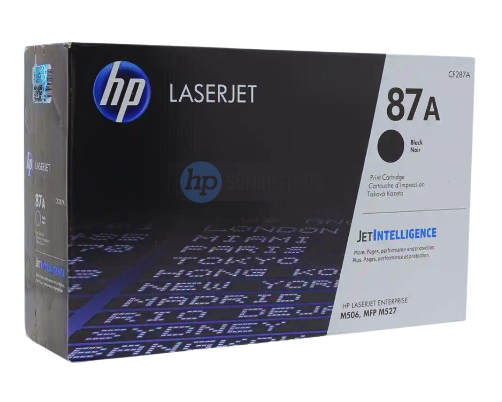 TONER HP CF287A (87A)  NEGRO 9K PAG - L.J.E. M506 M527/Flow MFP M527