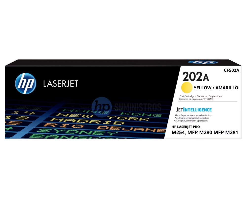 TONER HP CF502A (202A) YELLOW LJ PRO M254DW, M254DN, M281FDW  1.3 KPGS