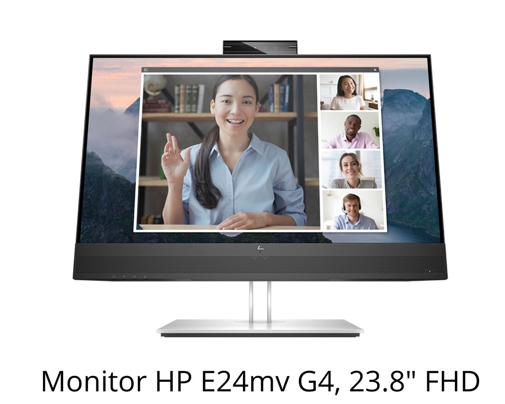 MONITOR HP E24mv G4, 23.8" FHD (1920x1080) IPS, HDMI/VGA/DP/USB-A 3.1 Gen 1(4)