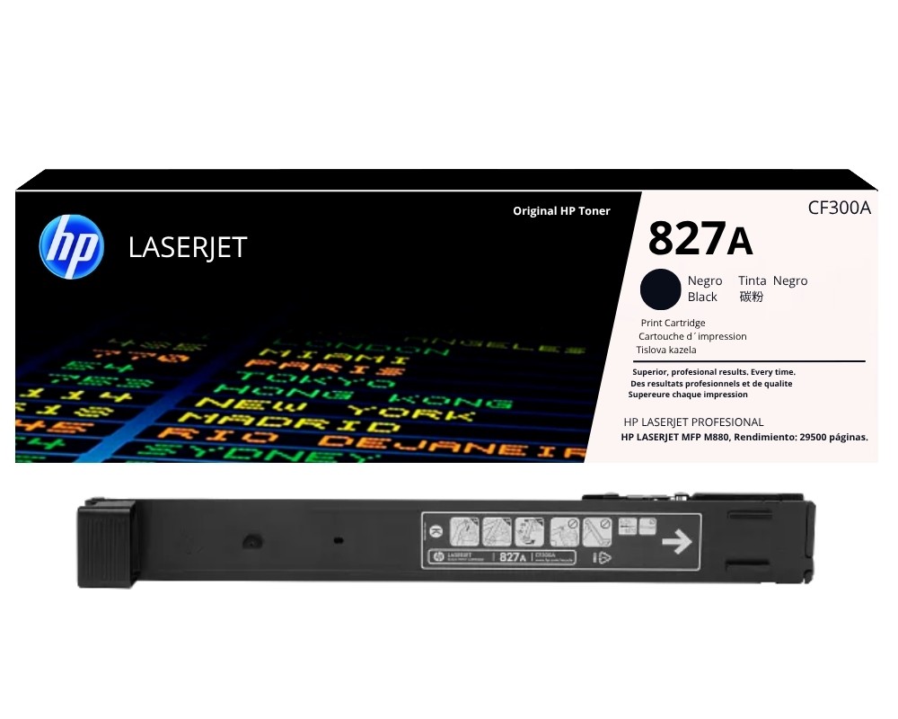 TONER HP 827A (CF300A) Negro | 29,500 Páginas  L.J. M855 / MFP M880 - Original