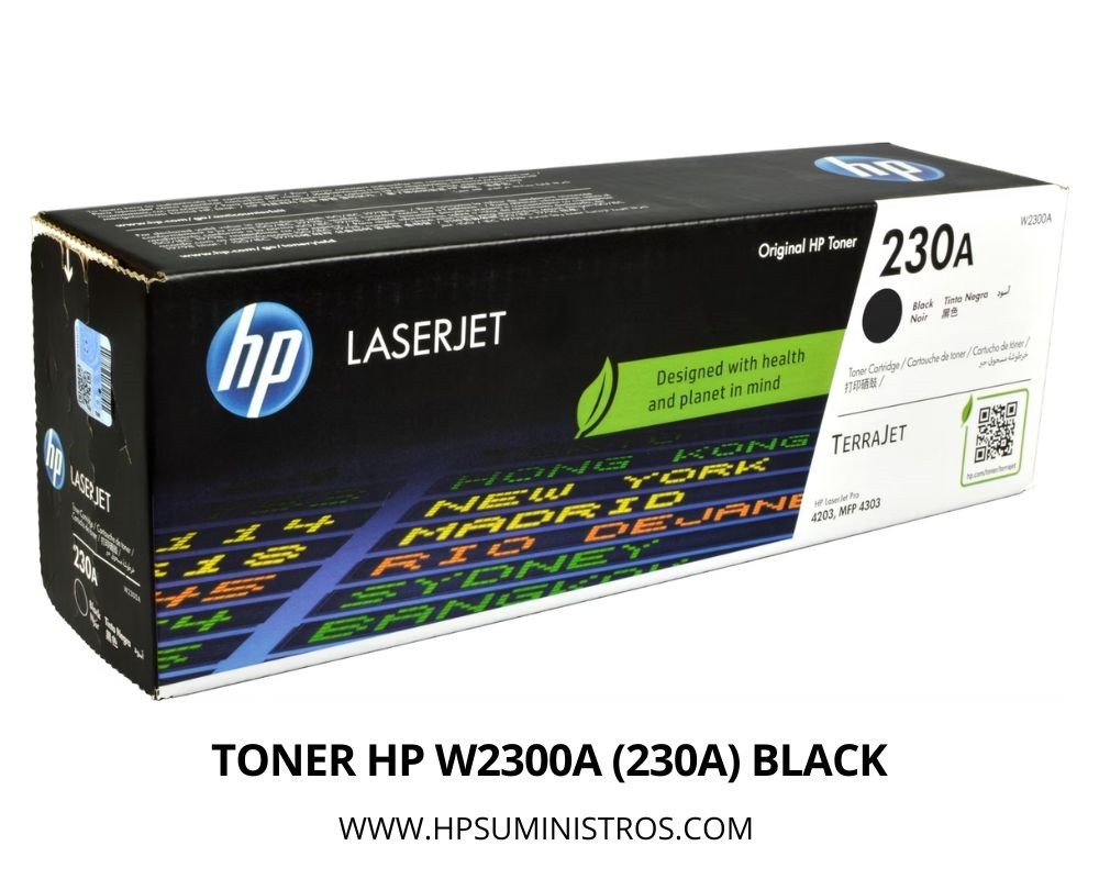 TONER HP 230A W2300A NEGRO  LaserJet Pro 4203, Mfp 4303