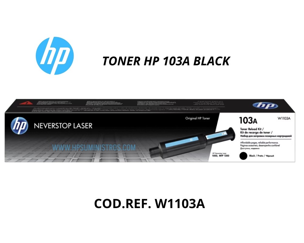 CARTUCHO HP ORIGINAL 103A W1103A NEGRO