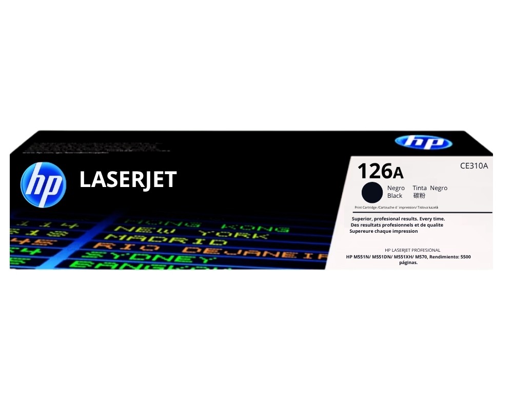 TONER HP CE310A (126A)NEGRO - L.J.  CP1025/M175NW/M275  - 1200PG