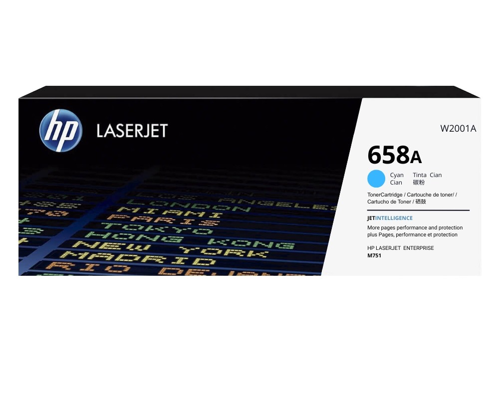 TONER HP W2001A (658A)CYAN | 6,000 Páginas L.J. M751dn,M751n. - Original
