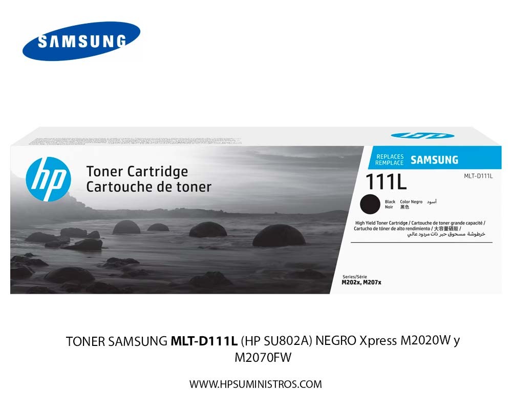 TONER SAMSUNG MLT-D111L (HP SU802A) NEGRO Xpress M2020W y M2070FW-  1,800 Pag