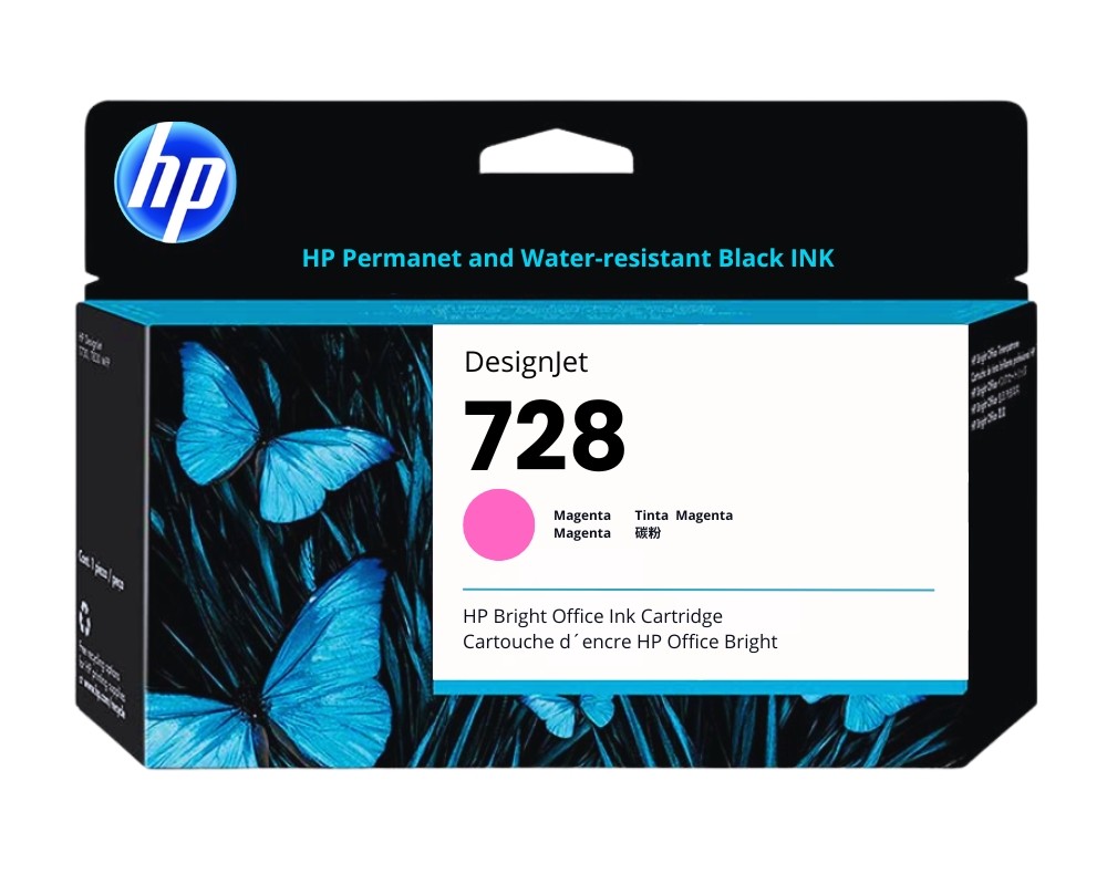 TINTA HP 728 Magenta (F9J66A) 130ml Original | DesignJet T730/T830