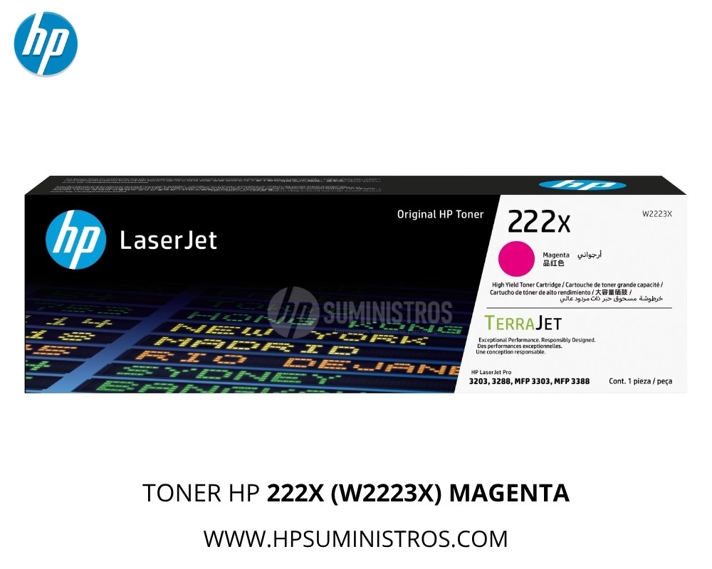 TONER HP 222X (W2223X) MAGENTA - HP L.J. Pro 4201, 4202, MFP 4301