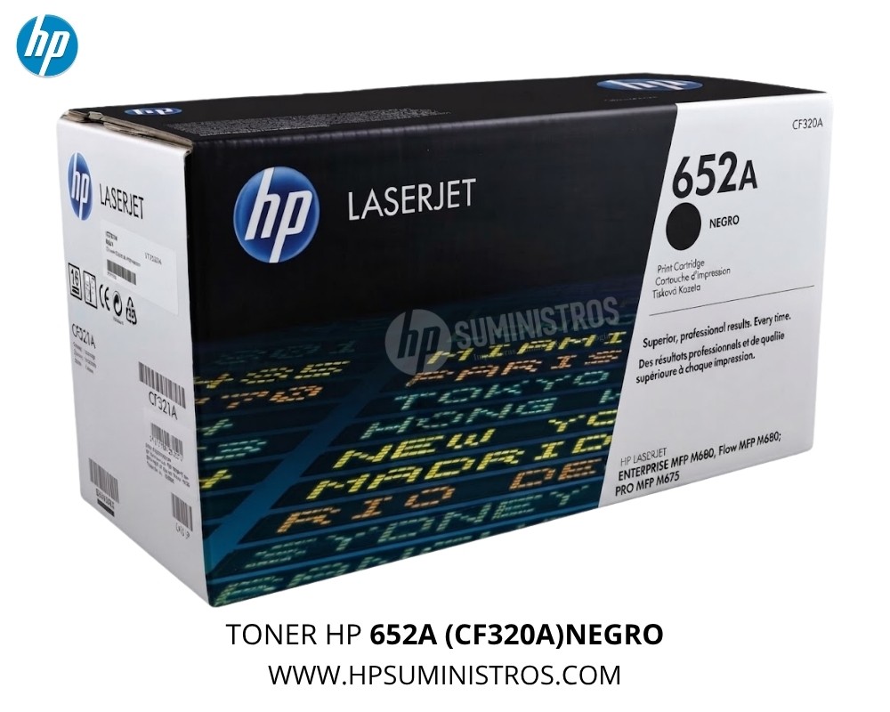 TONER HP 652A (CF320A)NEGRO Original | 11,500 Páginas  L.J. M651 / MFP M680