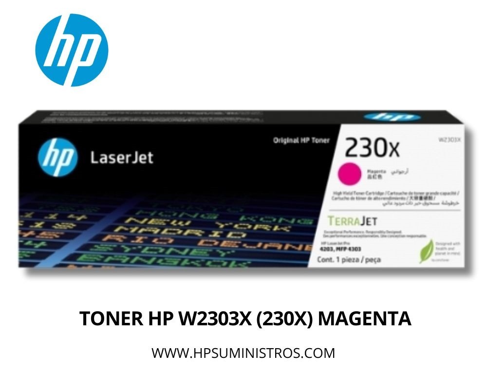 TONER HP 230X (W2303X) MAGENTA LaserJet Pro 4203, Mfp 4303