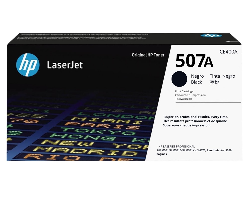 TONER HP CE400A (507A) NEGRO - L.J. M551 - 5500PG