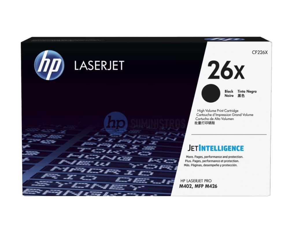 TONER HP CF226X (26X) L.J.P M402 NEGRO 9.0K PAGINAS - ORIGINAL
