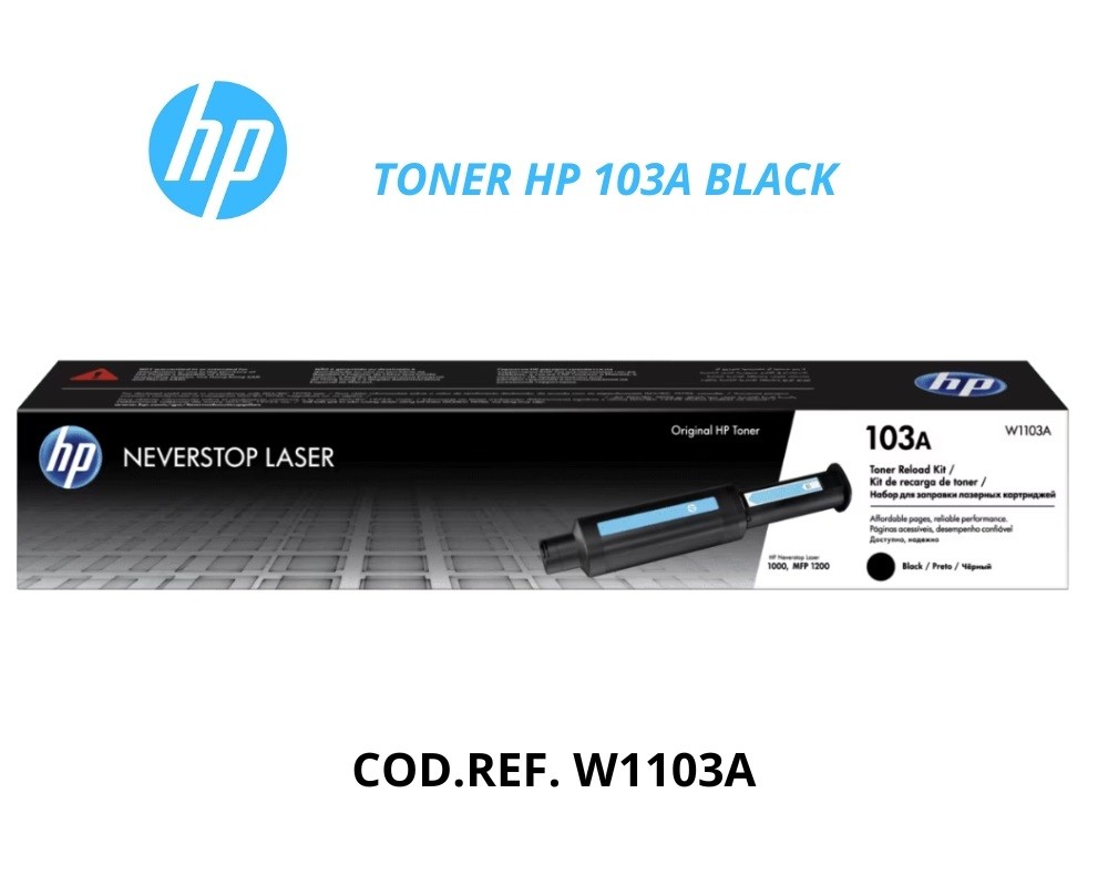 KIT DE RECARGA TONER HP 103A NEGRO (W1103A) ORIGINAL