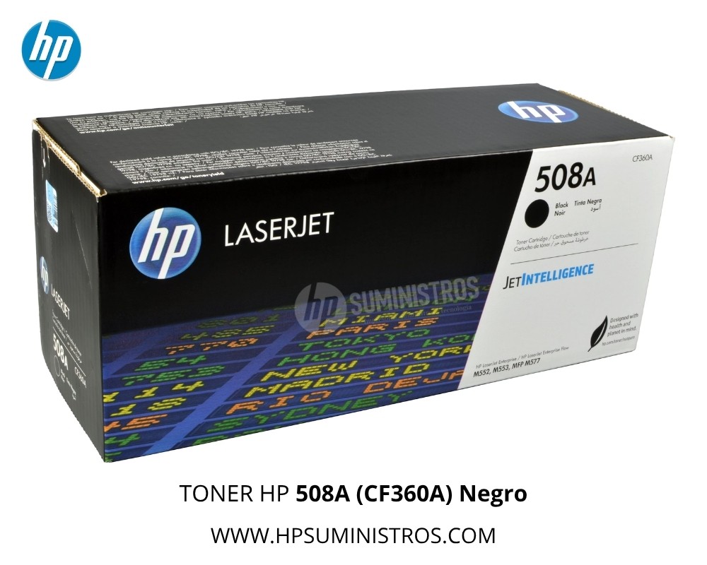 TONER HP 508A (CF360A) Negro - Original | M553dn M577f