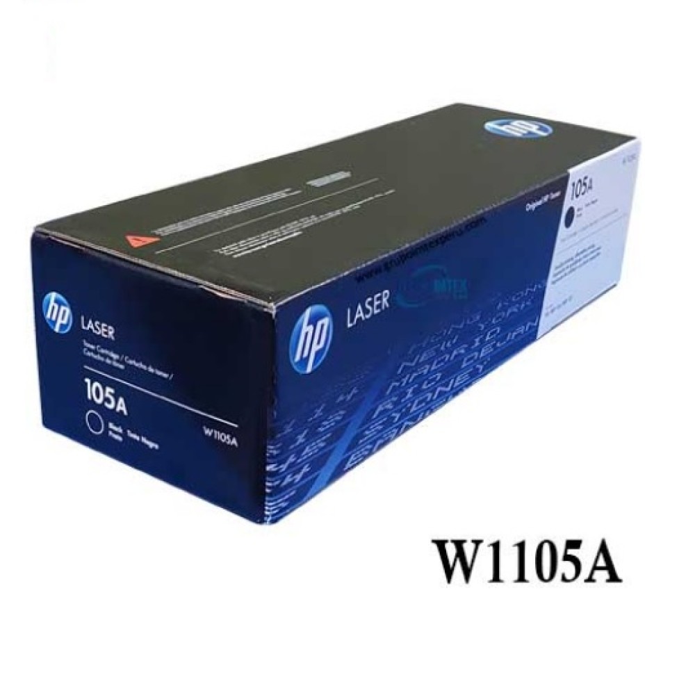 TONER HP W1105A (105A) L.J. 107A BLACK 1,000 PGS.