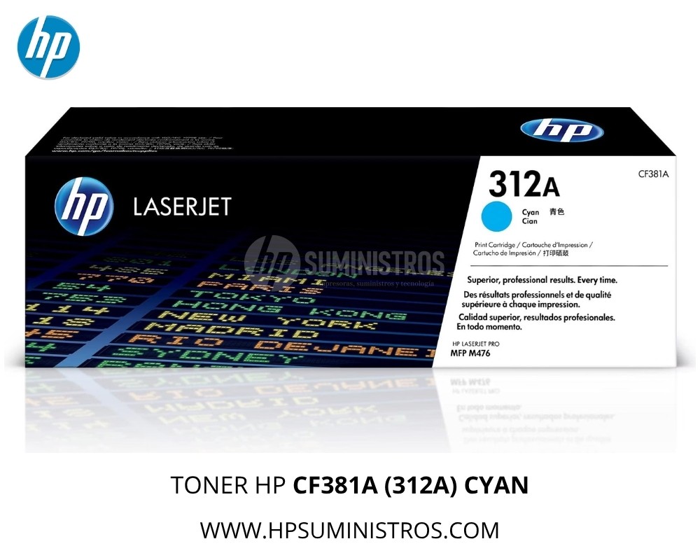 TONER HP CF381A (312A)CYAN- L.J. M476dn/ M476dw/ M476nw  2.4K PG