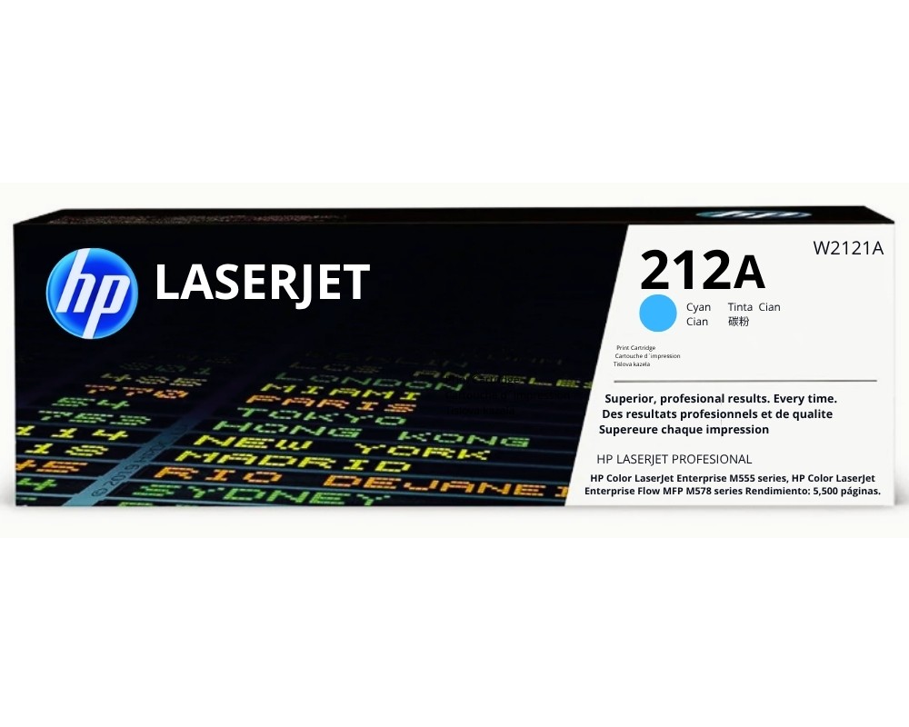 TONER HP W2121A (212A)CYAN L.J. ,M554dn, M555dn, M555x - 5,500 PGS