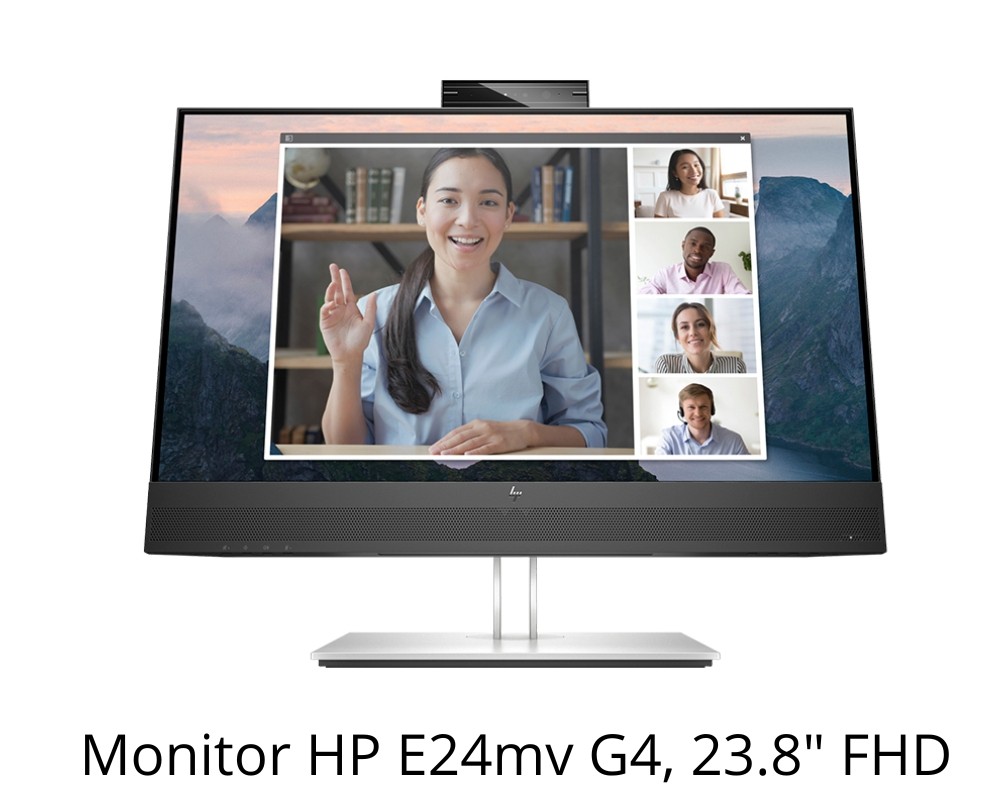 MONITOR HP E24mv G4, 23.8" FHD (1920x1080) IPS, HDMI/VGA/DP/USB-A 3.1 Gen 1(4)