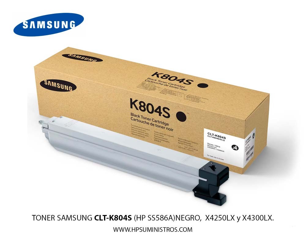TONER SAMSUNG CLT-K804S (HP SS586A)NEGRO, MultiXpress X4250LX y X4300LX.